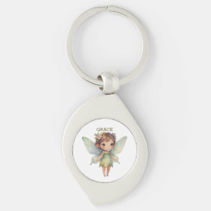 Enchanted Woodland Fairy: pastel green Sprite Key Ring