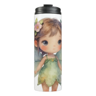 Enchanted Woodland Fairy: pastel green Sprite Thermal Tumbler