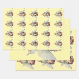 Enchanted Woodland Fairy: pastel green Sprite Wrapping Paper Sheet