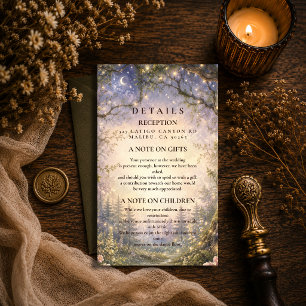 Enchanted Woodland Fairy Wedding Enclosure Card