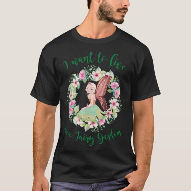 Enchanted Woodland Flower Fairy Wings T-Shirt (Front)
