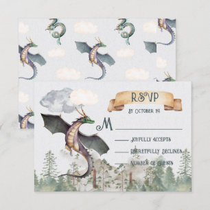 Enchanted Woodland Forest Dragon RSVP Cards