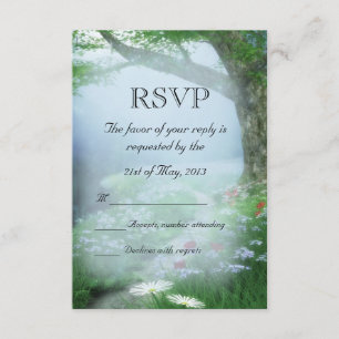 Enchanted Woodland Forest Wedding RSVP Card