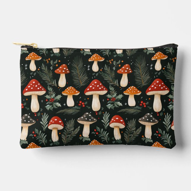 Enchanted Woodland Holiday Accessory Pouch (Front)
