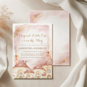 Enchanted Woodland Mushroom Baby Shower Invitation
