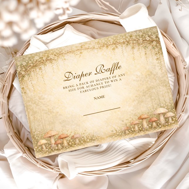 Enchanted Woodland Mushroom Diapper Raffle Enclosure Card (Creator Uploaded)