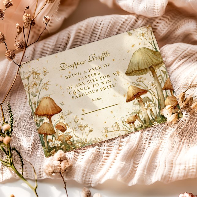 Enchanted Woodland Mushroom Diapper Raffle Enclosure Card (Creator Uploaded)