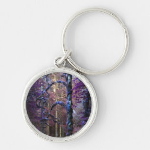Enchanted Woodland Nature Art Key Ring