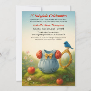 Enchanted Woodland Princess Baby Shower Fairytale Invitation