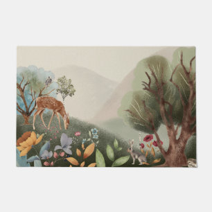 Enchanted Woodland Rectangular Sticker Doormat