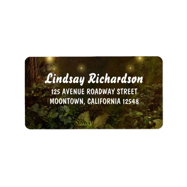 enchanted woodland wedding address labels (Front)