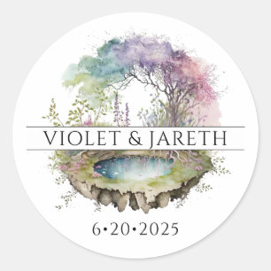 Enchanted Woodlands Fairytale Wedding Classic Round Sticker