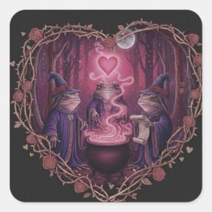 EnchantedFrogWitch Square Sticker
