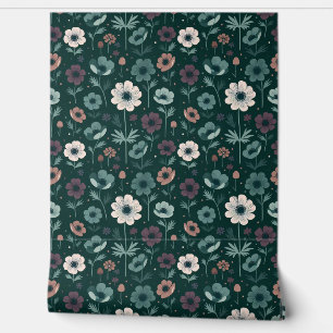 Enchanting Anemone Pattern Wallpaper
