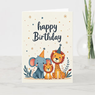Enchanting Animal Party Card