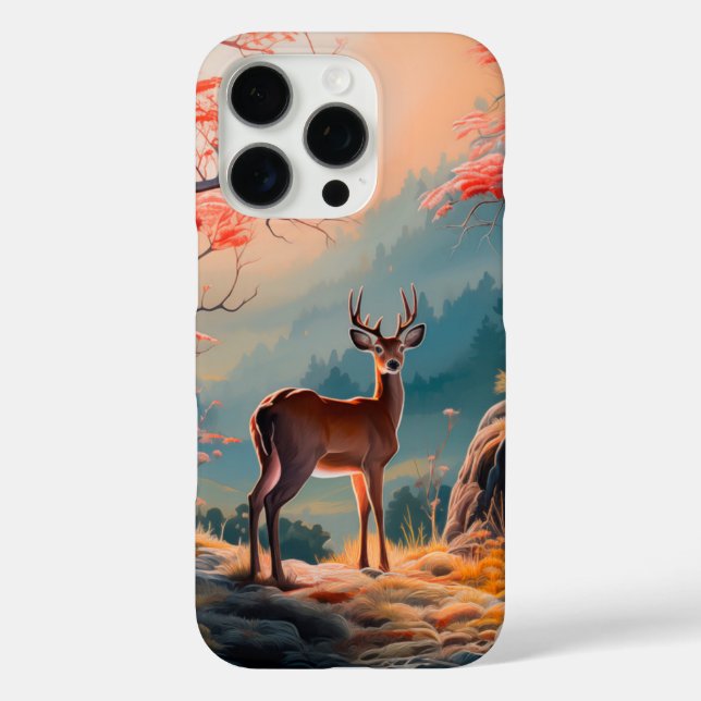 Enchanting Autumn Deer Forest Scene Design Case-Mate iPhone Case (Back)