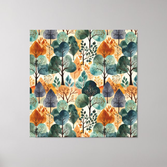 Enchanting Autumn Trees Canvas Print (Front)