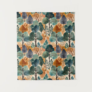Enchanting Autumn Trees Tapestry