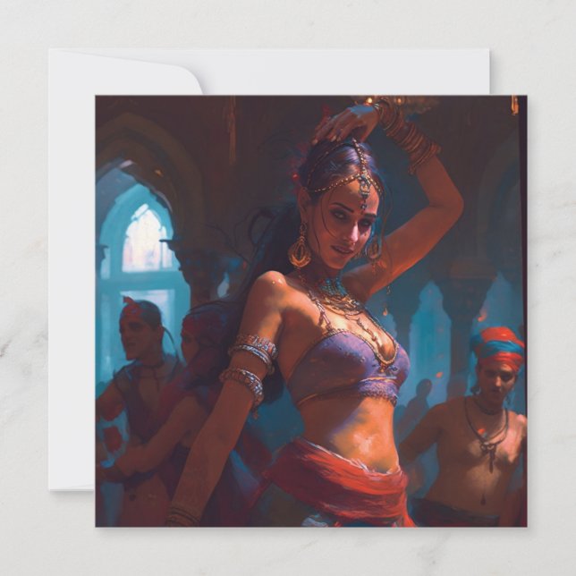 Enchanting belly dancer postcard (Front)