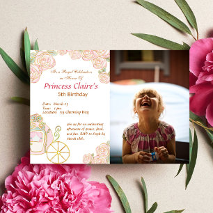 Enchanting Birthday Princess Photo Invitation