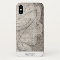 Enchanting Black and White Print: Young Girl Among
