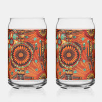 Enchanting Blue "Intricate Echoes" Beverage Can Gl