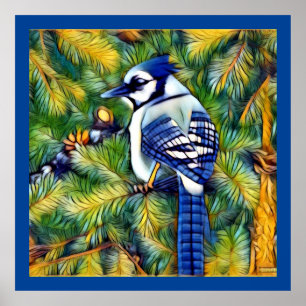 Enchanting Blue Jay Print