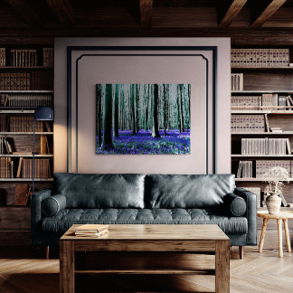 Enchanting Bluebell Forest Canvas Print