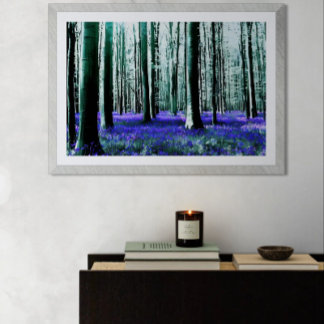Enchanting Bluebell Forest Poster