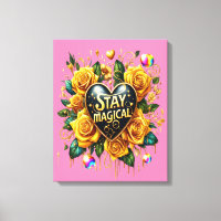 Enchanting Bouquet of Golden Roses And Hear 16x20