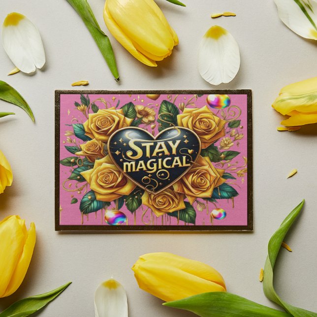 Enchanting Bouquet of Golden Roses And Heart 10x8 Poster (Creator Uploaded)