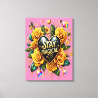 Enchanting Bouquet of Golden Roses And Heart 18x24