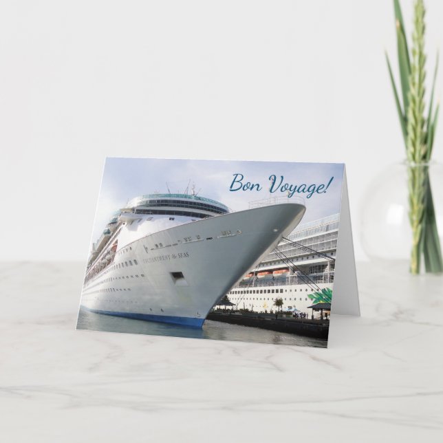 Enchanting Bow Custom Bon Voyage Card (Front)