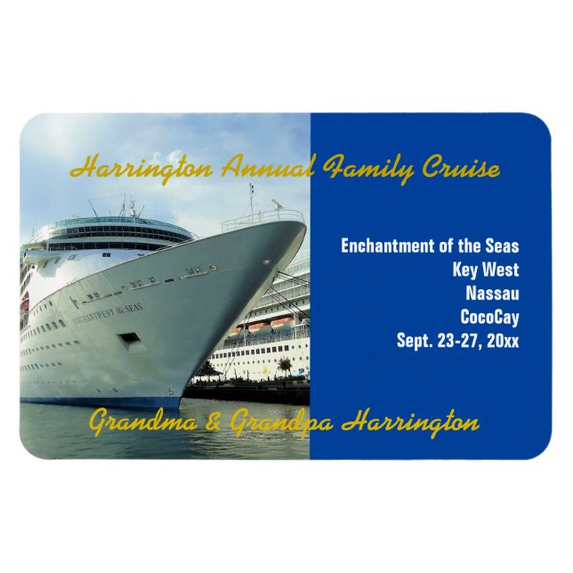 Enchanting Bow Stateroom Door Marker Magnet (Horizontal)