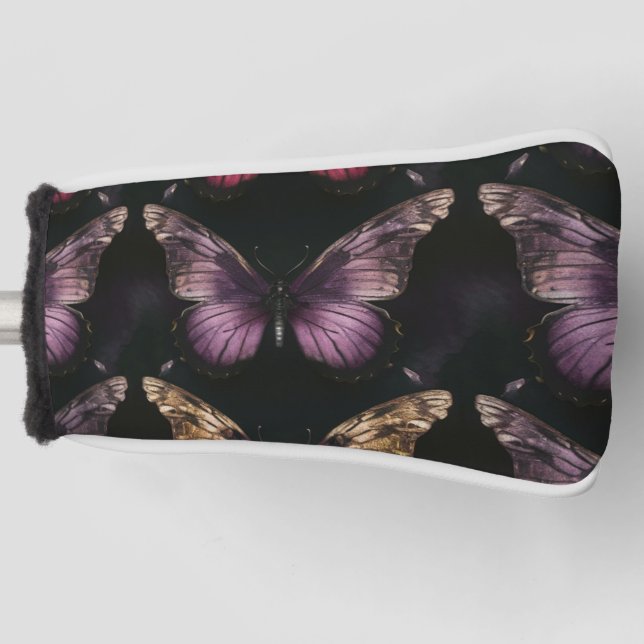 Enchanting Butterfly Pattern Golf Head Cover (Front)