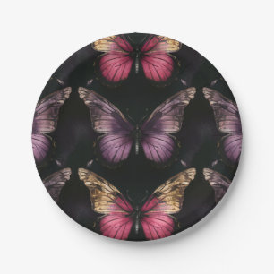 Enchanting Butterfly Pattern Paper Plate