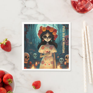 🌹Enchanting Catrina Die de Muertos 🌹 Napkin