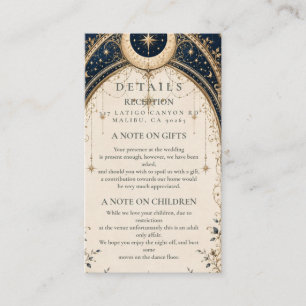 Enchanting Celestial Wedding Arch Enclosure Card
