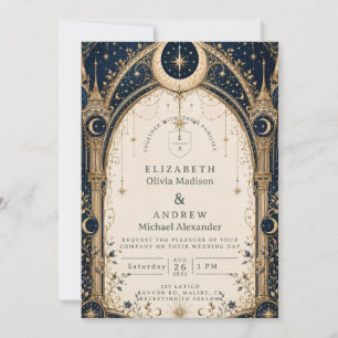 Enchanting Celestial Wedding Arch Invitation