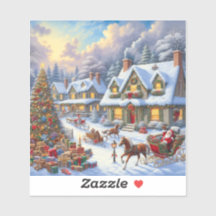 Enchanting Christmas Village Scene