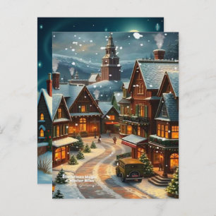 Enchanting Christmas Winter Village Wallpaper 2025 Holiday Postcard