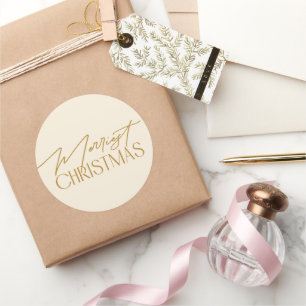 Enchanting Classic Elegance Christmas Holida Round Sticker