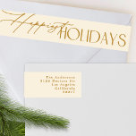 Enchanting Classic Elegance Christmas Holida Wrap Around Label<br><div class="desc">***this design is part of a christmas holiday collection*** Step into a world of timeless sophistication with my "Enchanting Classic Elegance" Christmas Holiday Collection. Immerse yourself in the rich, dark emerald greens and complementing subtle green and yellow hues reminiscent of leaves, holly, and pine, perfectly complemented by the allure of...</div>
