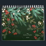 Enchanting Classic Elegance Christmas Holiday Calendar<br><div class="desc">***this design is part of a christmas holiday collection*** Step into a world of timeless sophistication with my "Enchanting Classic Elegance" Christmas Holiday Collection. Immerse yourself in the rich, dark emerald greens and complementing subtle green and yellow hues reminiscent of leaves, holly, and pine, perfectly complemented by the allure of...</div>