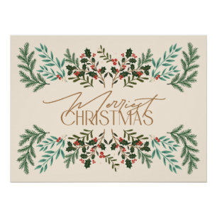 Enchanting Classic Elegance Christmas Holiday Poster