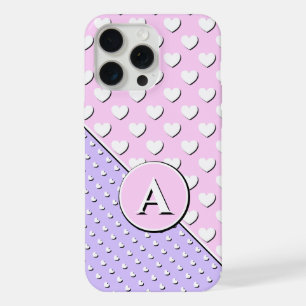 Enchanting Colours Rose, Lavender, Custom Monogram iPhone 15 Pro Max Case