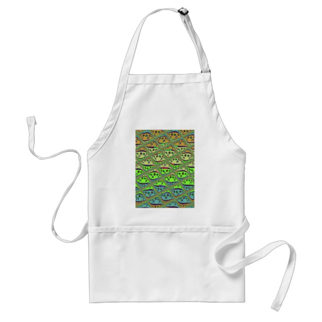 Enchanting Eclectic Garden Checkered Floral Beauty Standard Apron (Front)
