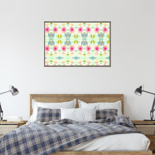 Enchanting Eclectic Garden: Diverse Floral Beauty Canvas Print