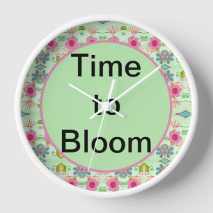 Enchanting Eclectic Garden: Diverse Floral Beauty Clock
