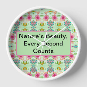 Enchanting Eclectic Garden: Diverse Floral Beauty Clock